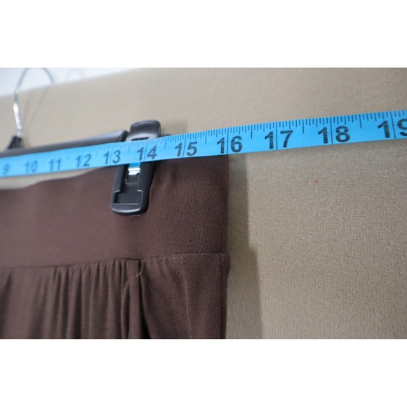 Belle Kim Gravel Brown Flowy Pants.- Size Small - Picture 4 of 5